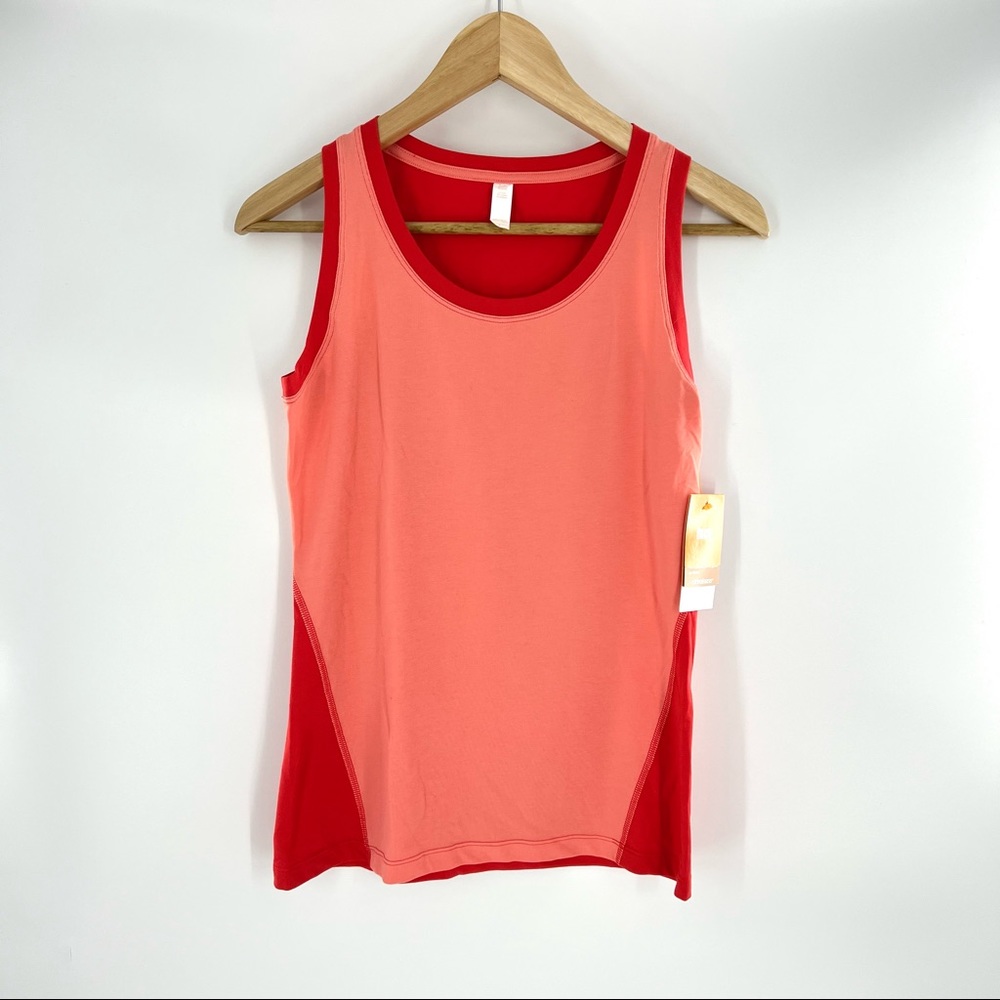 Lucy Activewear See Lucy Run Tank Top Red/Orange Size Small FLAW NWT